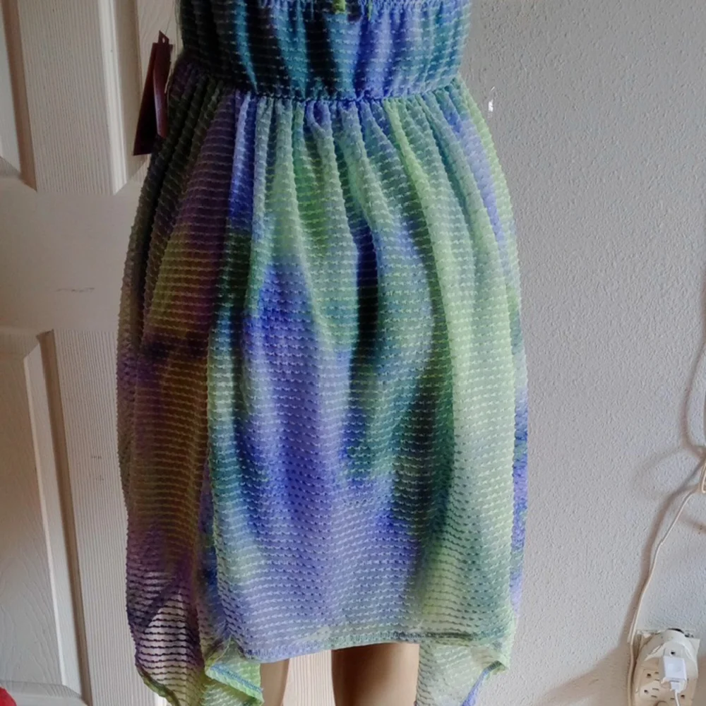 wild fable Pastel Gradient Pleated Dress (Green, Lavender, Pink) - Picture 7 of 11